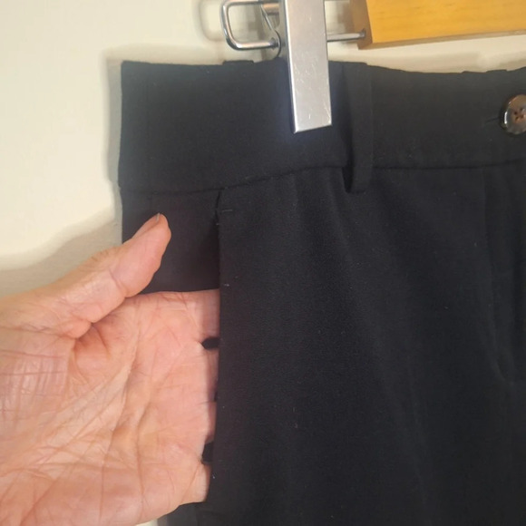 J. CREW Solid Black K2916 Slim Ankle Bi-Stretch  Trouser Pants Sz 10 - Picture 3 of 7